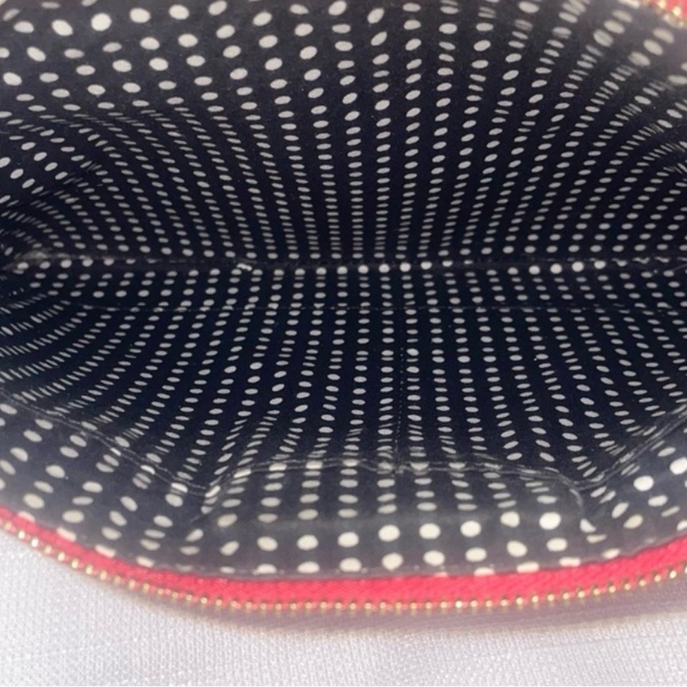 kate spade Red Patent Wristlet Clutch with Gold Logo Plaque - Picture 2 of 9